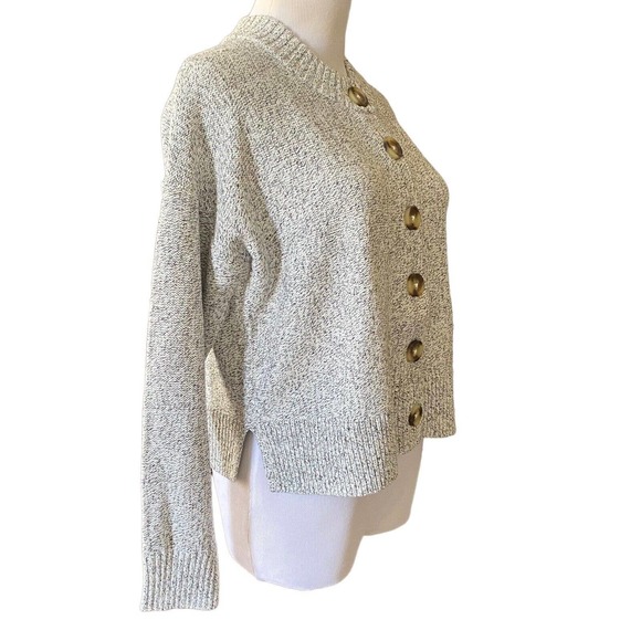 Madewell Womens Gray Button Cropped Broadway Cardigan Sweater Size XS New - Picture 6 of 9
